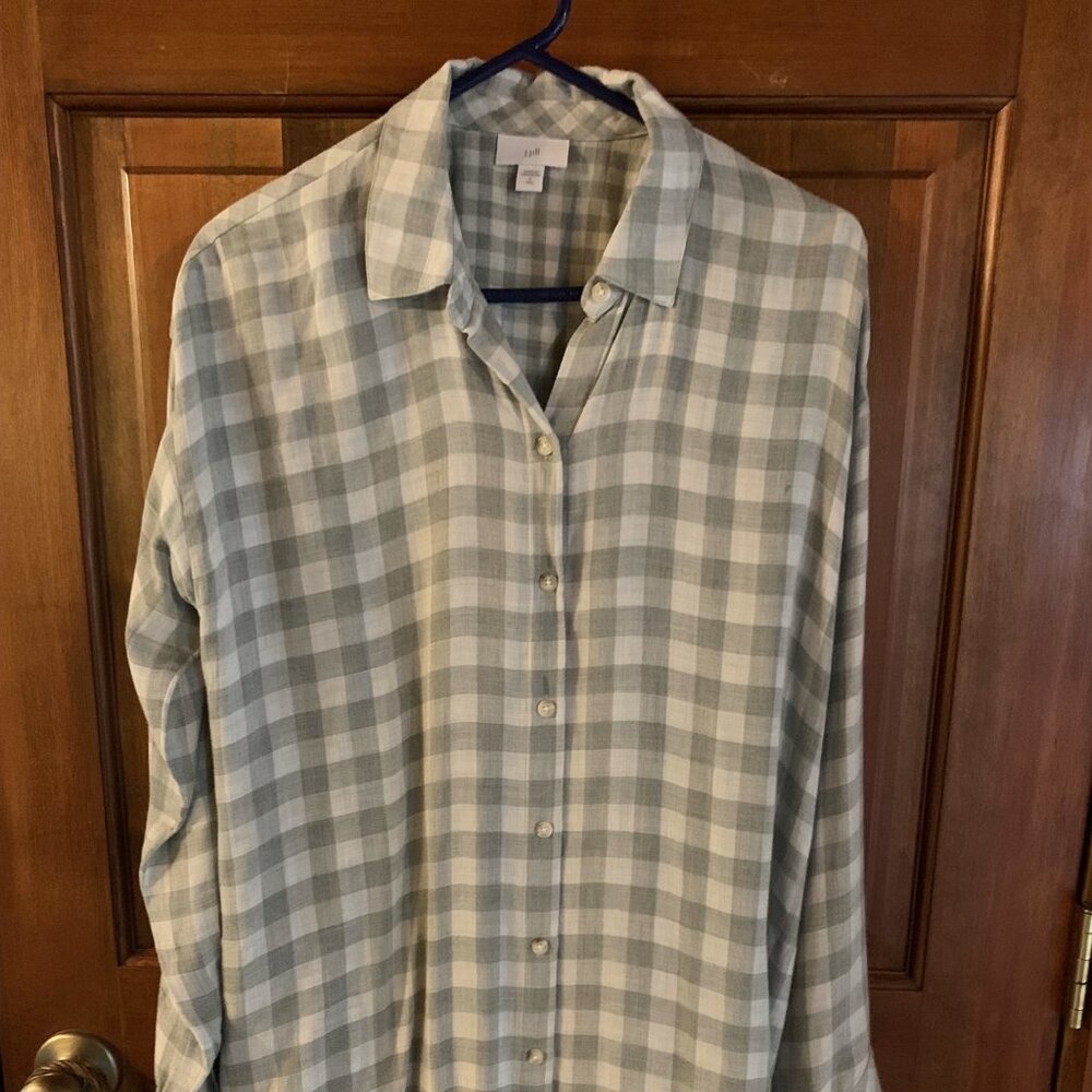 J.Jill gray plaid tunic Small tall S T